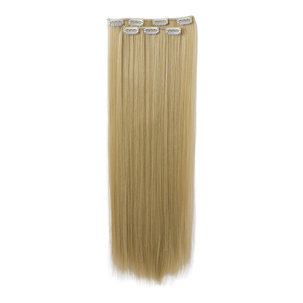 Livingandhome clip-in straight hair extensions 55cm, UK version