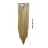Livingandhome clip-in straight hair extensions 55cm, UK version