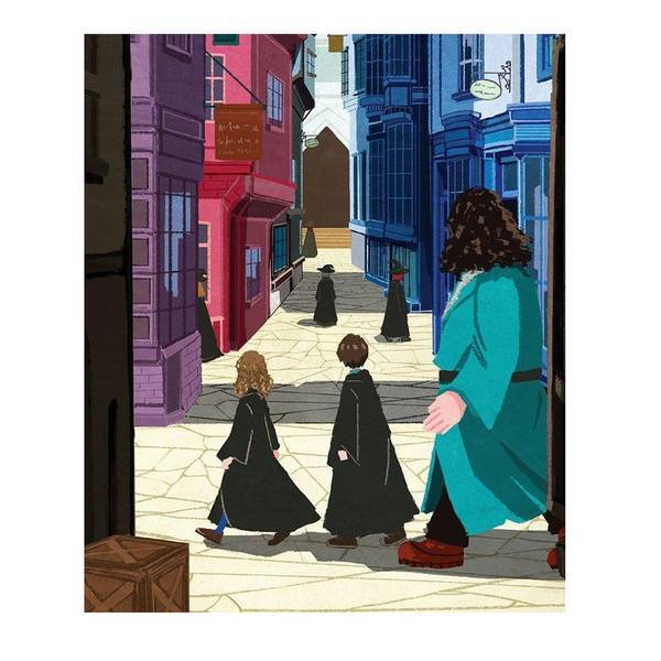 Harry Potter Diagon Alley paper print 40x30cm, UK version