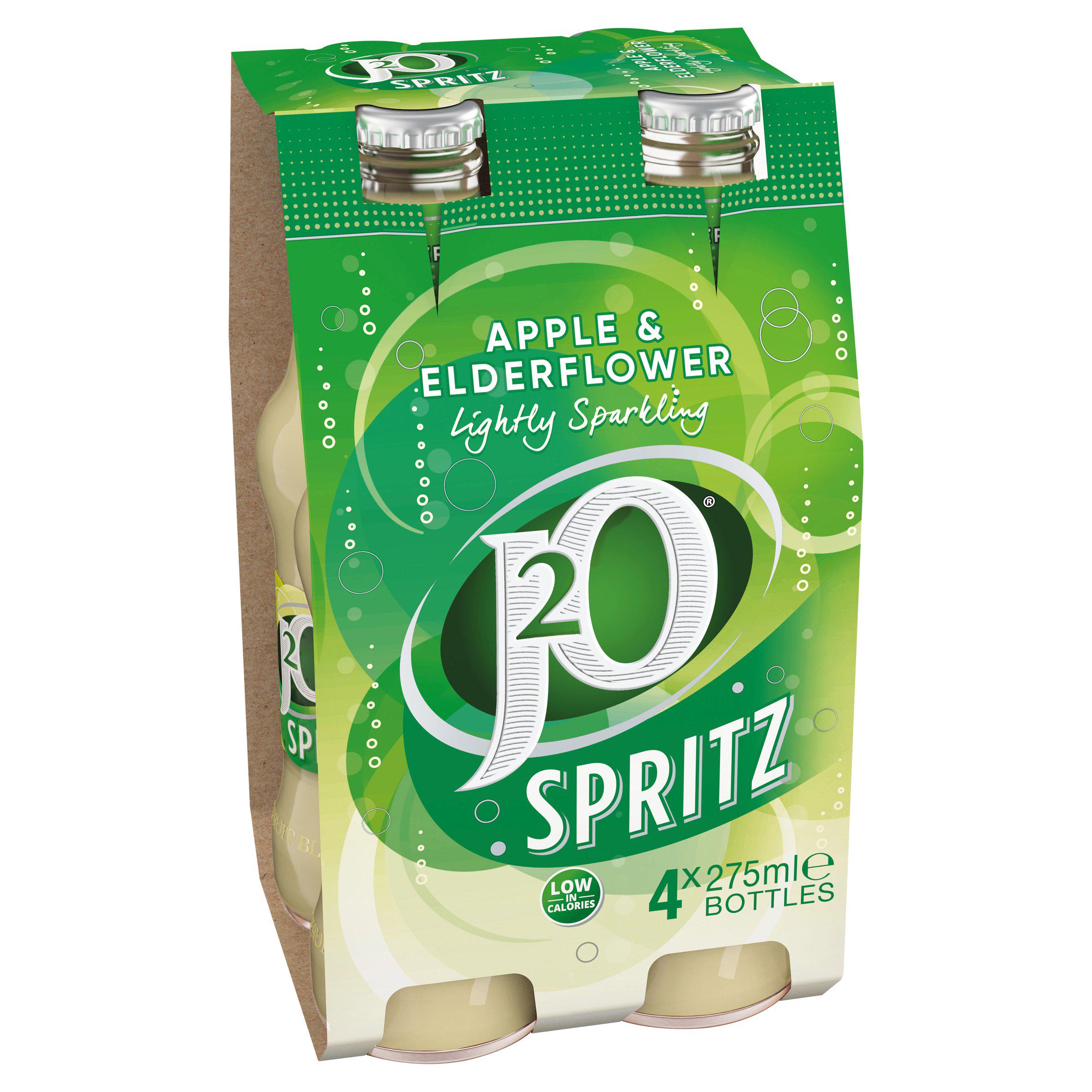 J2O Spritz Sparkling Apple & Elderflower 4x275ml Adult soft drinks Sainsburys   