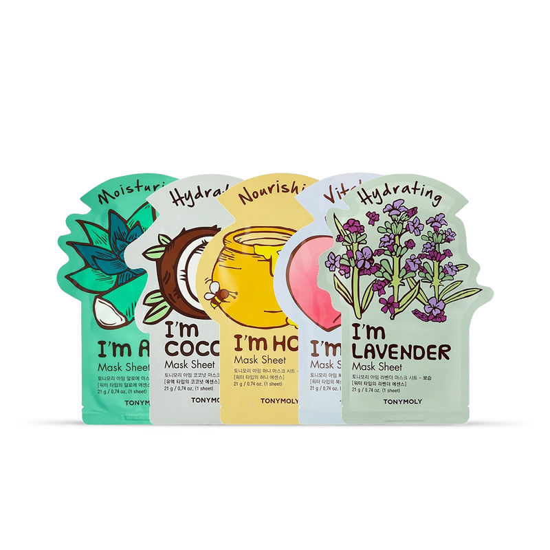 Tonymoly Im Worth It face mask set 5 sheets, UK version