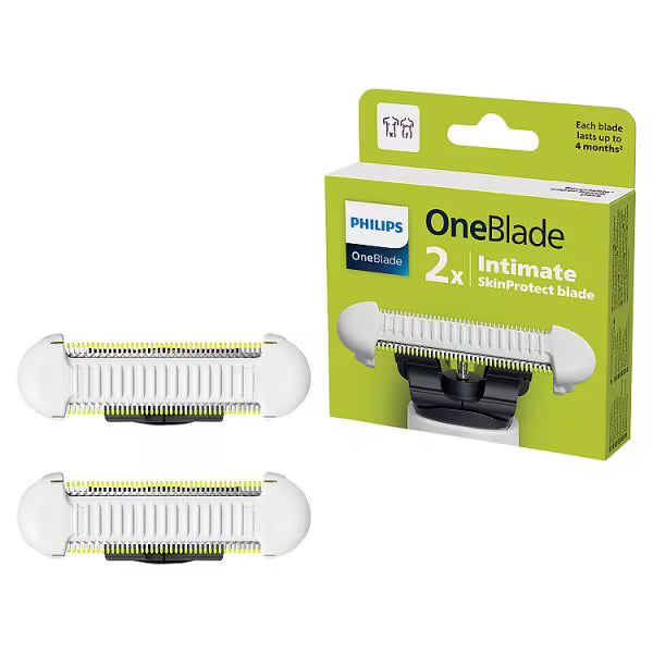 Philips OneBlade Intimate Blade 2 Pack, imported from the UK