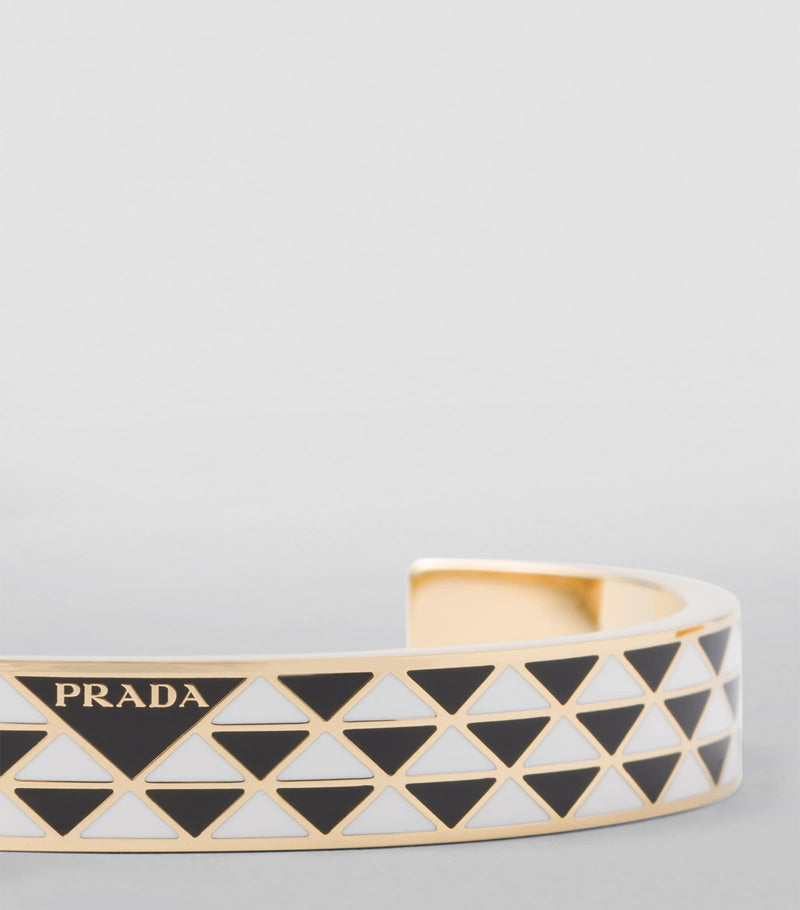 Prada enamel triangle cuff bracelet, UK version