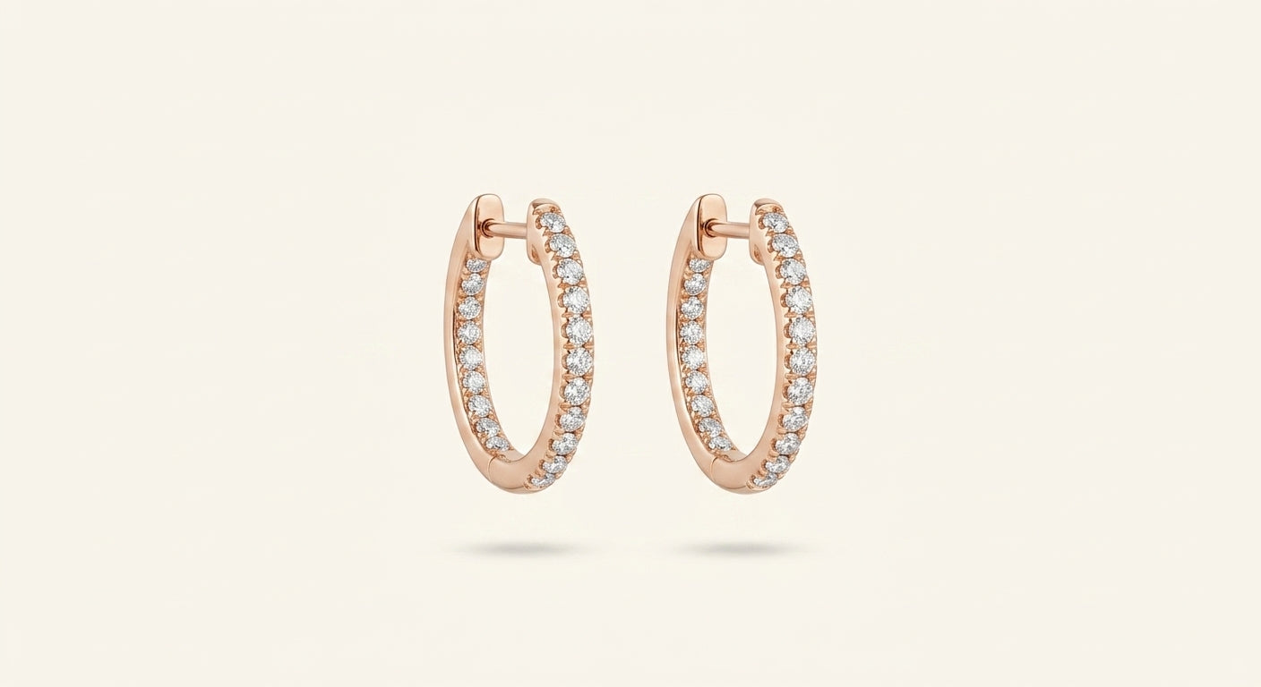 Cartier Juste un Clou diamond earrings 18ct rose gold - British product
