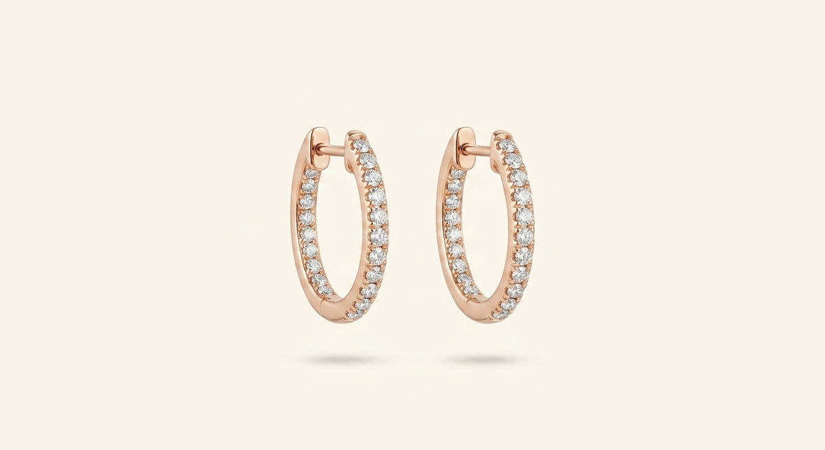 Cartier Juste un Clou diamond earrings 18ct rose gold - British product