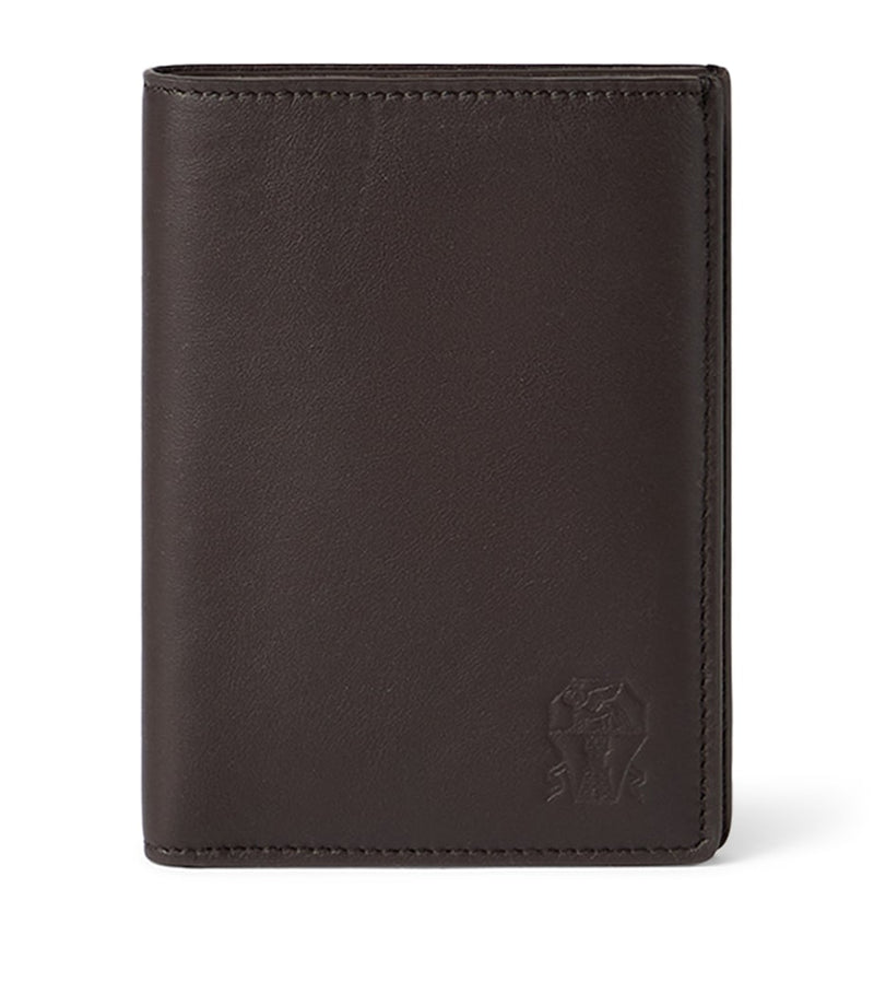 Brunello Cucinelli leather bifold card holder - British product