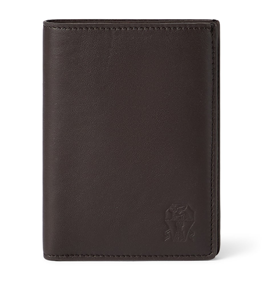 Brunello Cucinelli leather bifold card holder - British product