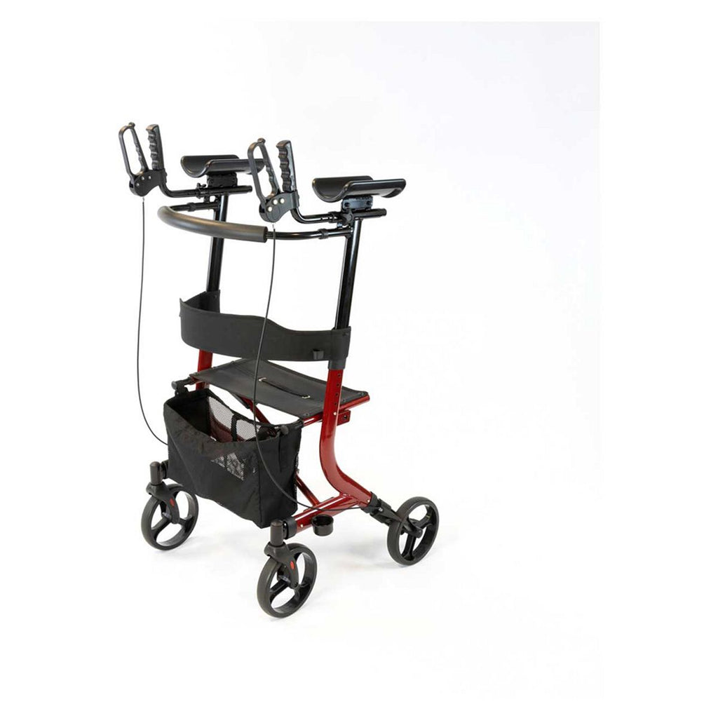 NRS Healthcare 4 Wheel Forearm Rollator Red