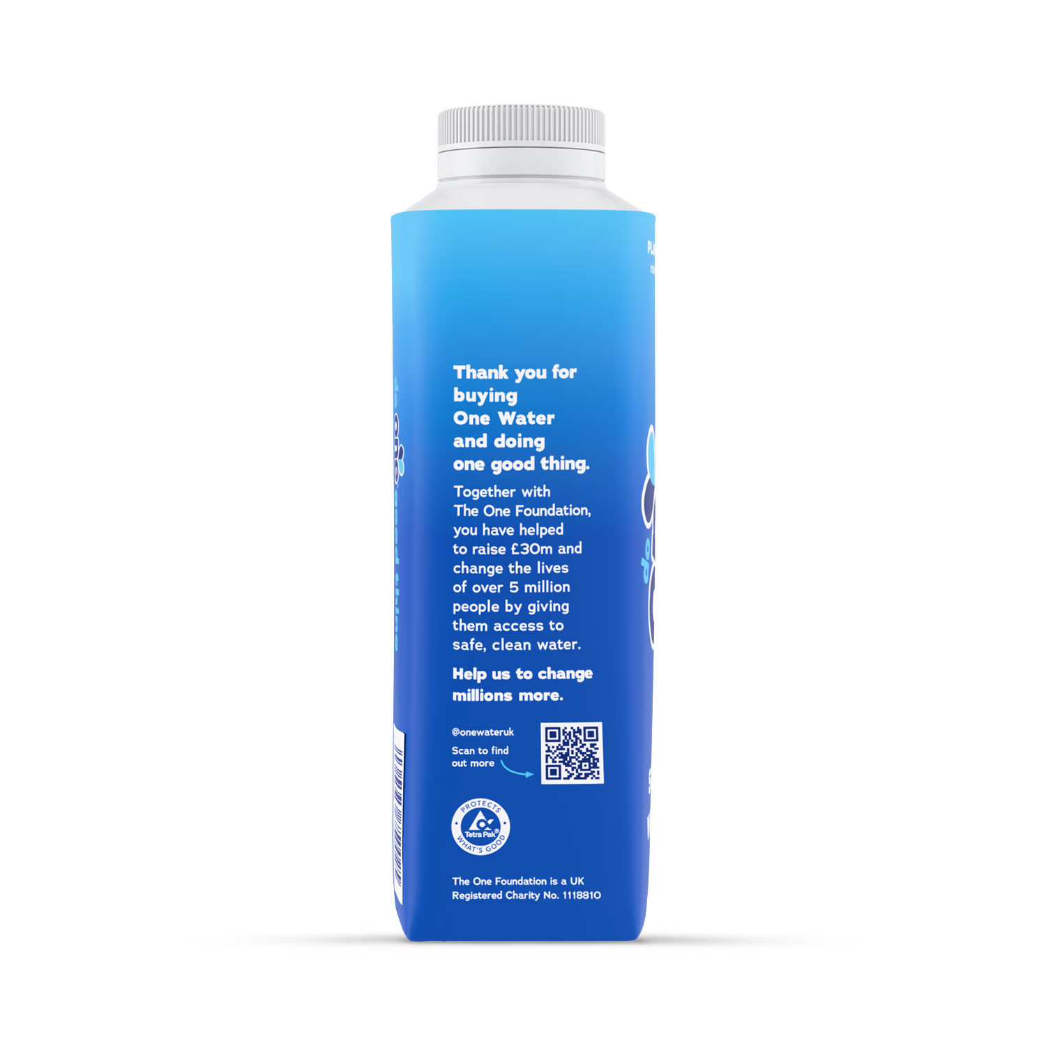 One Water still water 500ml, imported from the UK