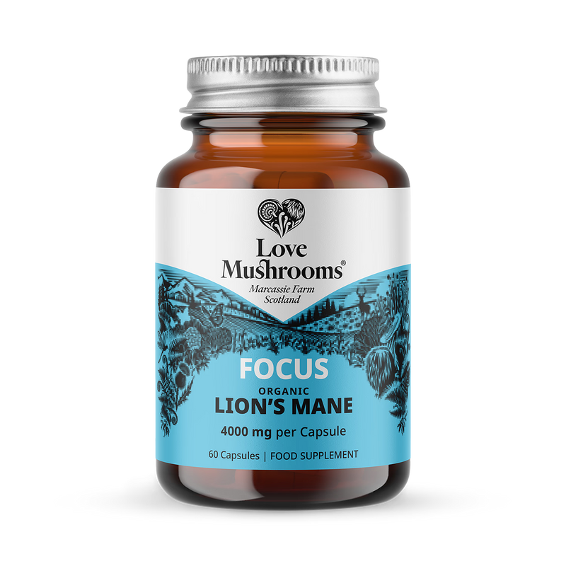 Love Mushrooms Organic Lion's Mane 4000mg capsules (British brand)