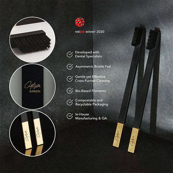 Apriori manual toothbrush Black Gold Soft - British product