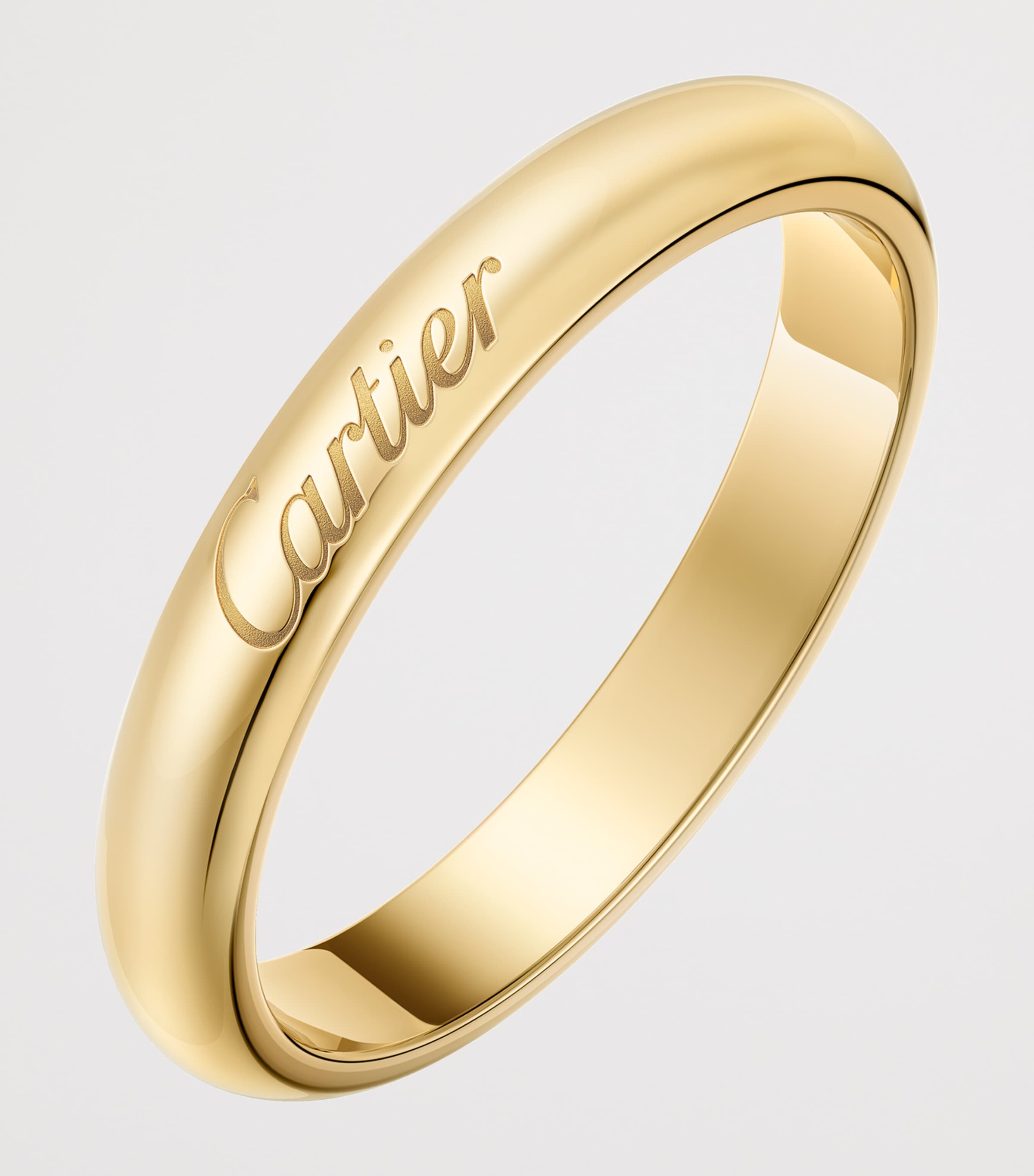 Cartier C de Cartier 18kt yellow gold wedding ring 3mm (British brand)