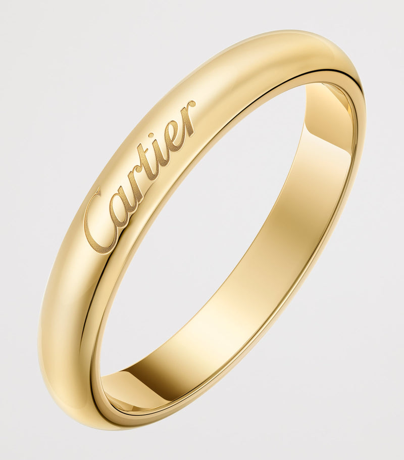 Cartier C de Cartier 18kt yellow gold wedding ring 3mm (British brand)