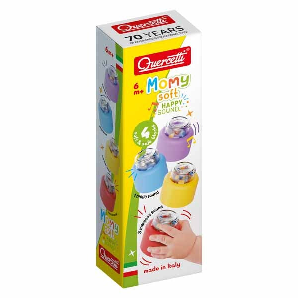 Quercetti Momy Soft & Happy Sound blocks 4 pcs, imported from the UK