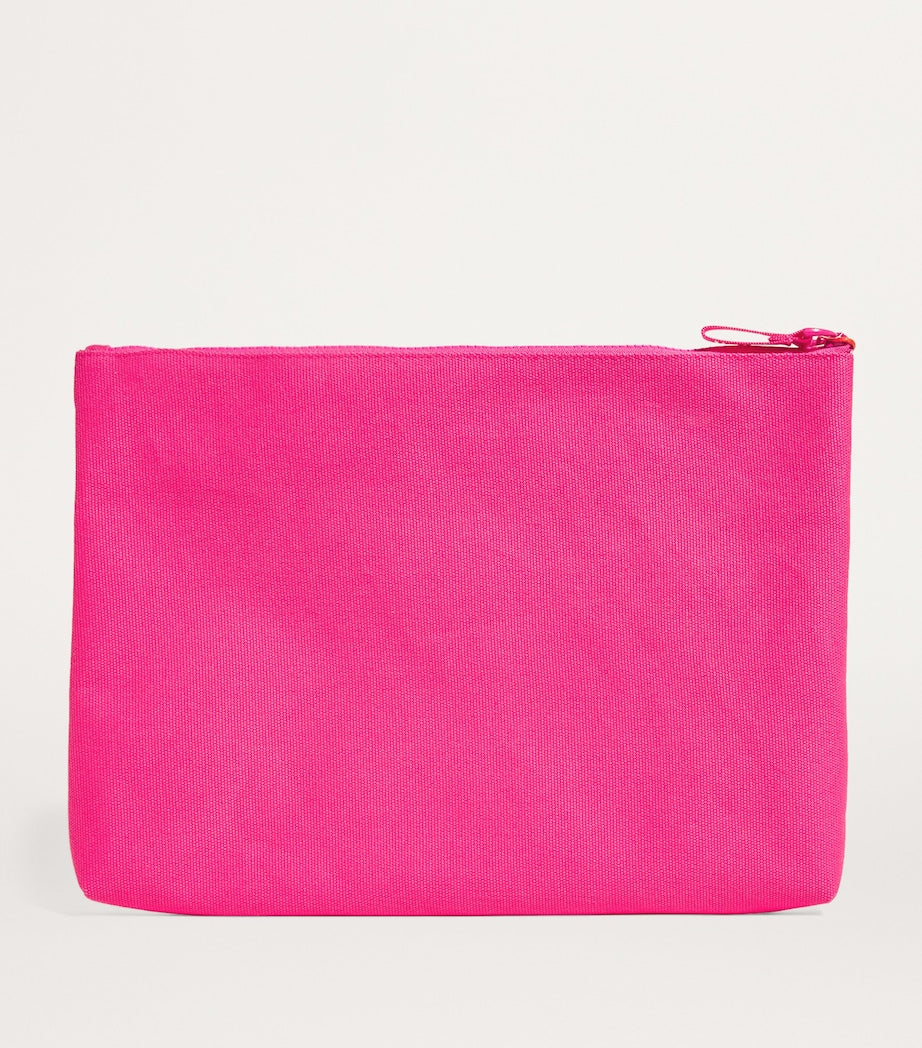 Harrods Large Cotton Logo Pouch, UK version