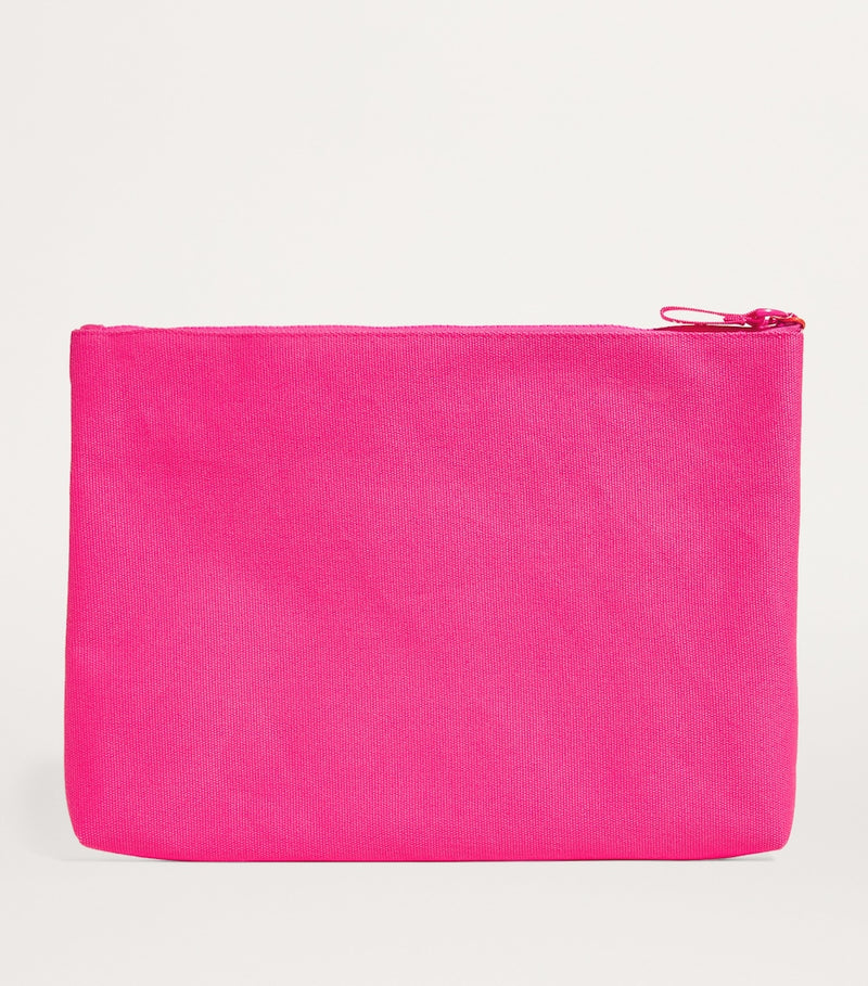 Harrods Large Cotton Logo Pouch, UK version