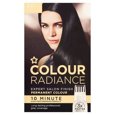 Superdrug Superdrug Colour Radiance Permanent Hair Dye Black 2/0- Buy online at McGrocer