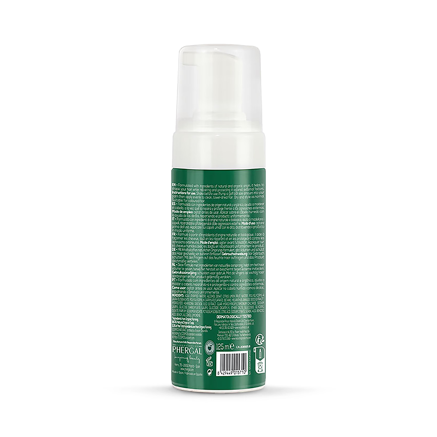 Natural Volumising Hair Styling Foam 125ml