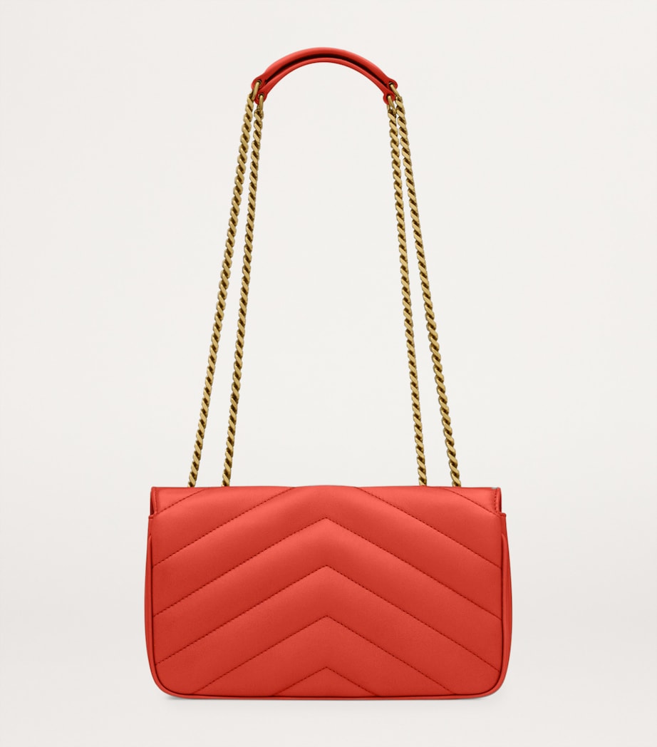 Saint Laurent small Loulou shoulder bag in matelassé lambskin, imported from the UK