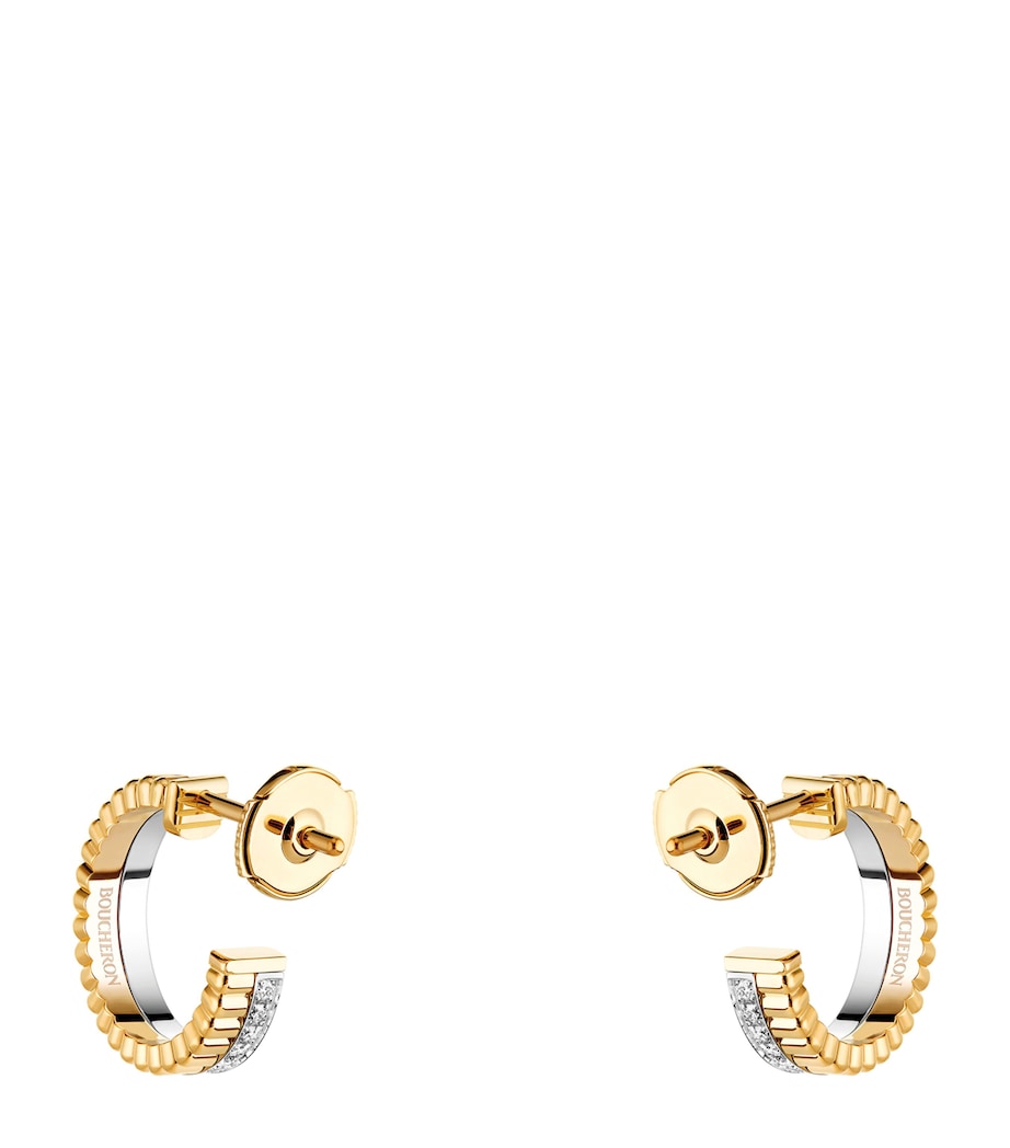 Boucheron Quatre hoop earrings 18k gold and diamonds - British product