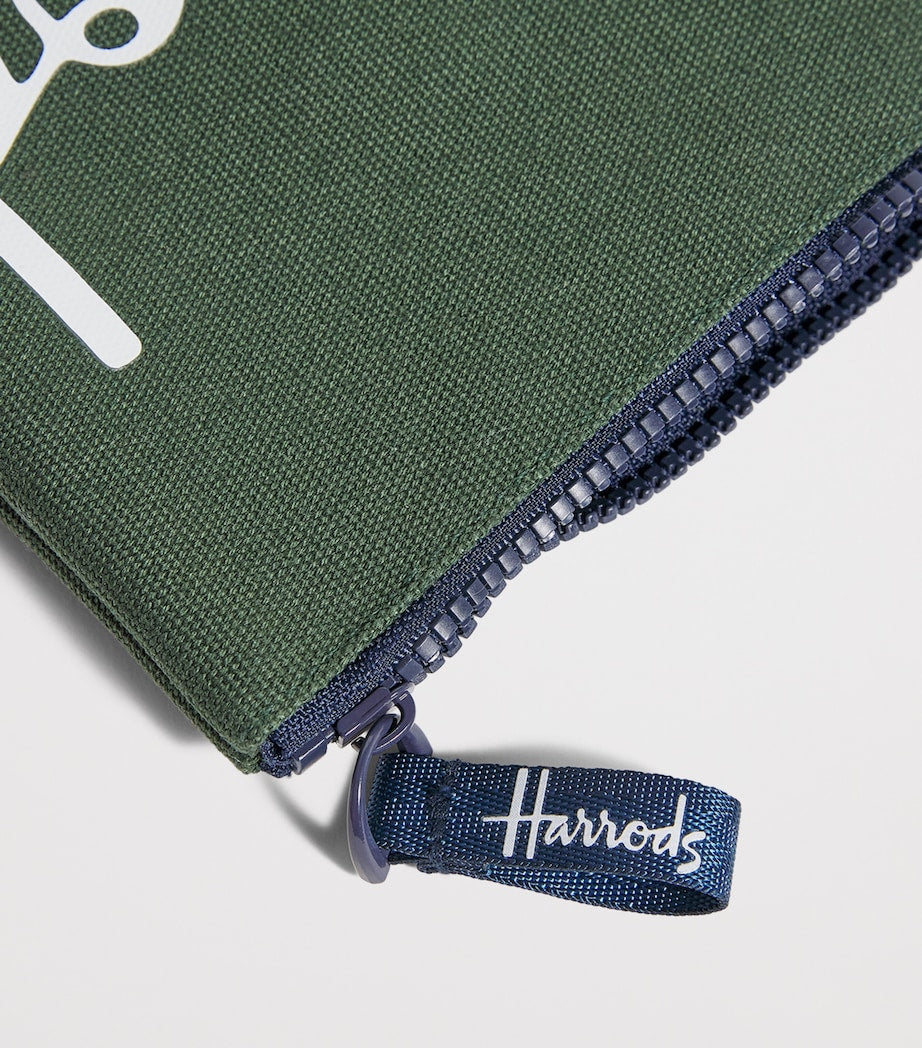 Harrods small cotton logo pouch (British brand)
