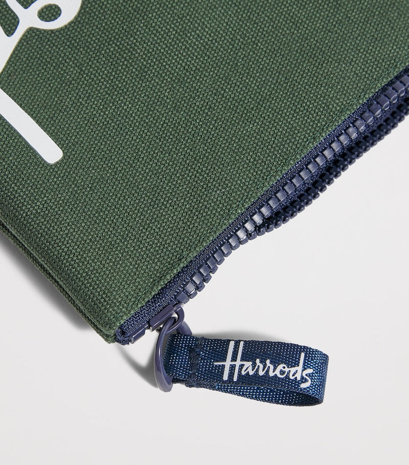 Harrods small cotton logo pouch (British brand)