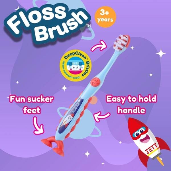 Brush Baby Rocket FlossBrush Double Pack 3-6 Years - British product