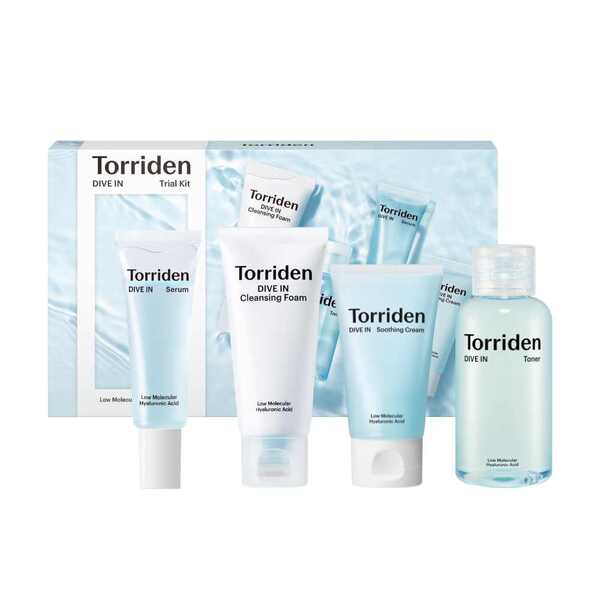 Torriden Dive-In skincare trial kit 4-piece - British product