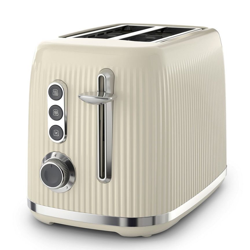 Breville Bold Vanilla Cream 2-Slice Toaster Cream & Silver Chrome VTR003 General Household ASDA   