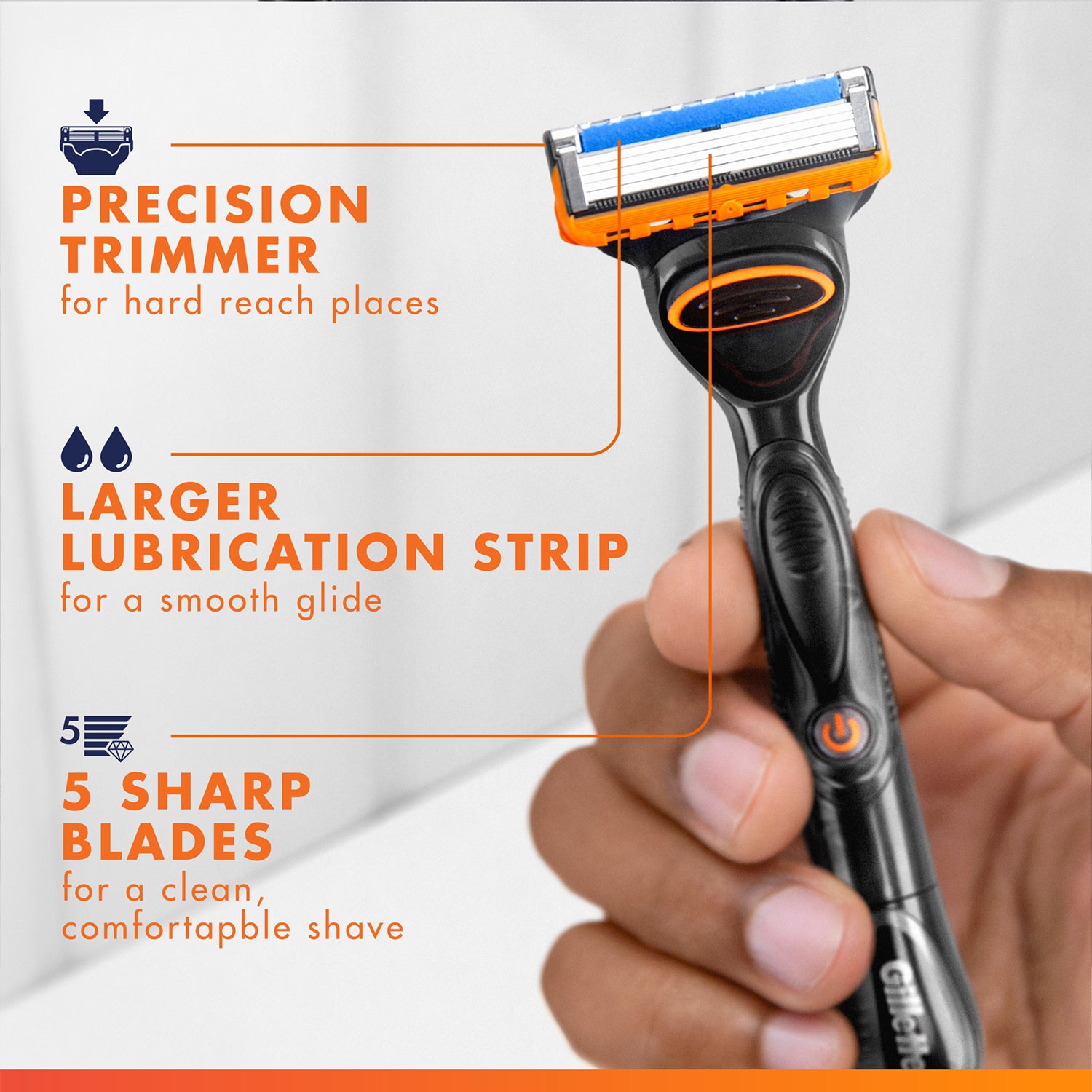 Gillette Fusion5 Power razor refills 4 blades, UK version