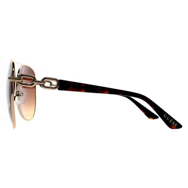 Guess gold gradient aviator sunglasses for women, UK version