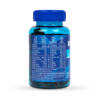 Vitabiotics Wellman Gummies Multivitamines Saveur Orange 60 pièces