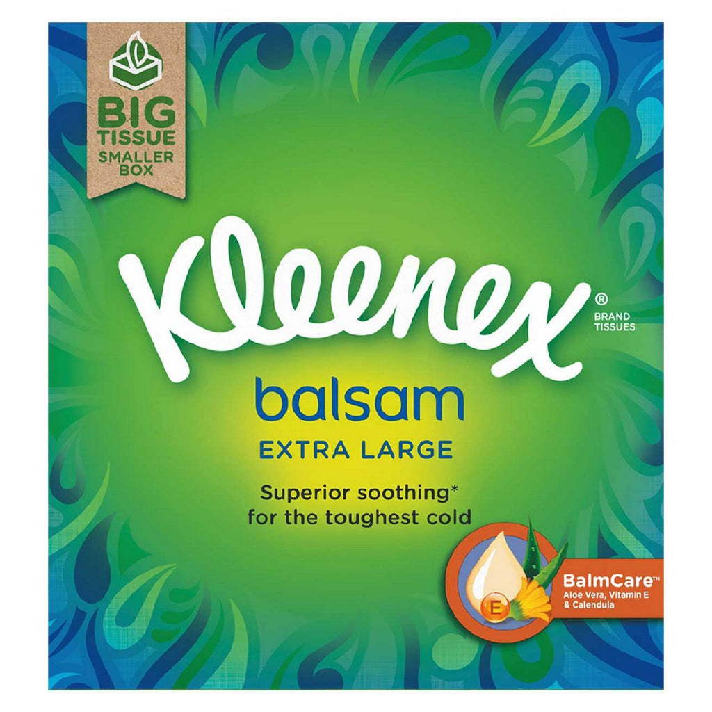 Kleenex Balsam Extra Long Tissues Singles Compact Box 40s