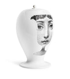 Fornasetti porcelain decorative vase with silhouette design, 30cm tall - British product