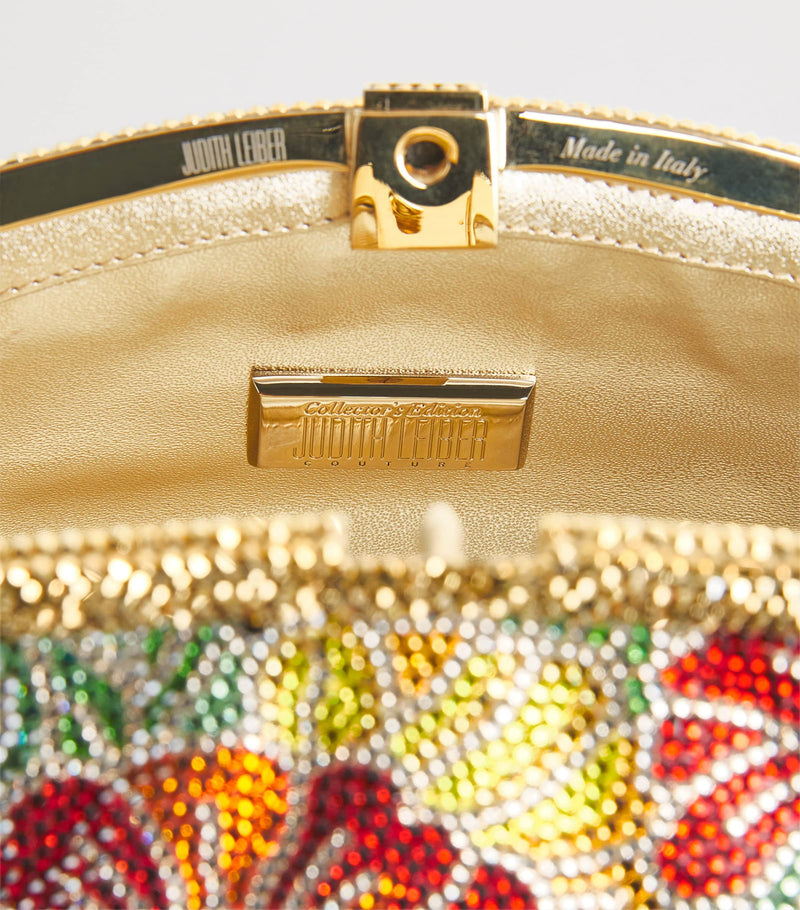 Judith Leiber Venetian meadow clutch bag miniature, imported from the UK