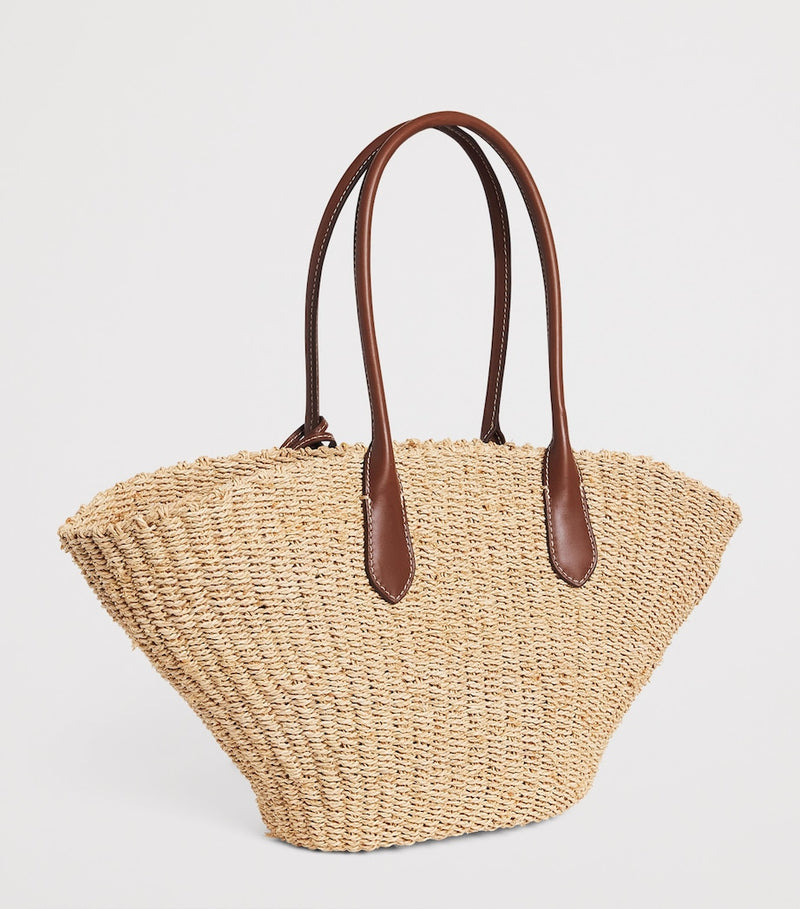 Polo Ralph Lauren medium raffia tote bag, UK version