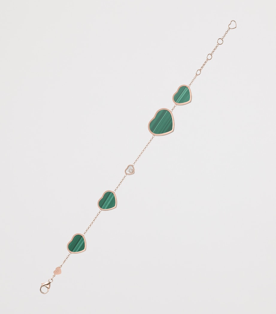 Chopard Happy Hearts bracelet rose gold malachite diamond, UK version