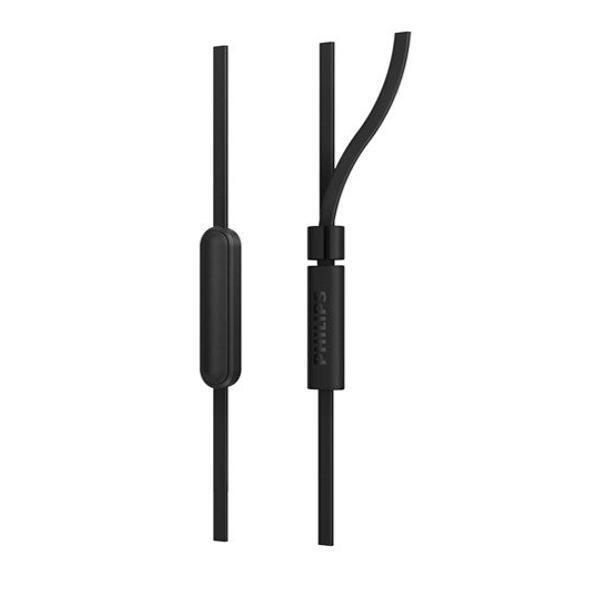 Philips TAE1105 black wired in-ear headphones, imported from the UK