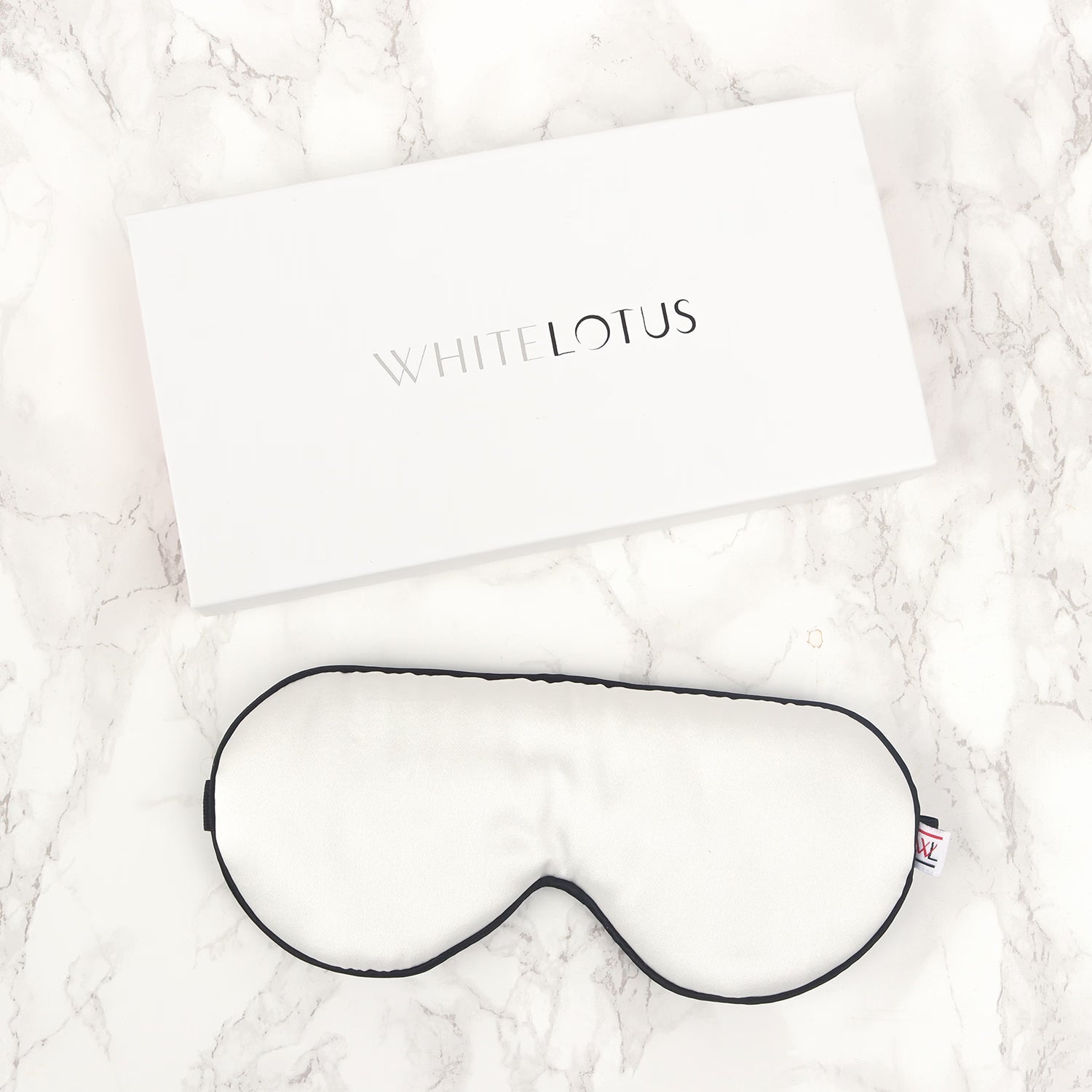 White Lotus Beauty 100% mulberry silk sleep mask 19 momme, imported from the UK
