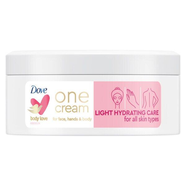 Dove One Cream For Face Hands & Body Light Hydration 250ml GOODS Superdrug   