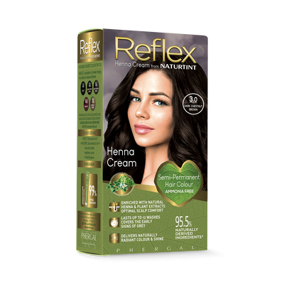 Holland & Barrett Naturtint Reflex Semi-Permanent Henna Cream Hair Colour Dark Chestnut Brown- Buy online at McGrocer