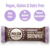 Pulsin Choc Hazelnut Vegan High Fibre Brownie Multipack   4 x 35g Cereals M&S   