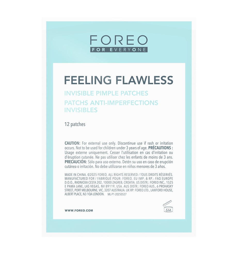 Foreo invisible pimple patches box of 48 (British brand)