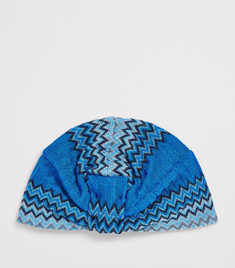 Missoni zigzag knot-front turban, imported from the UK