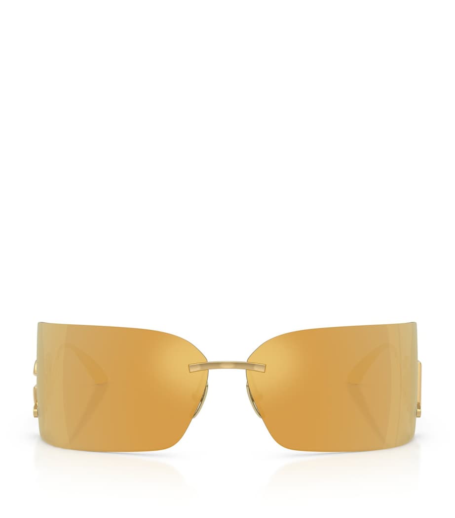 Dolce&Gabbana metal gold-tone mirrored sunglasses, imported from the UK