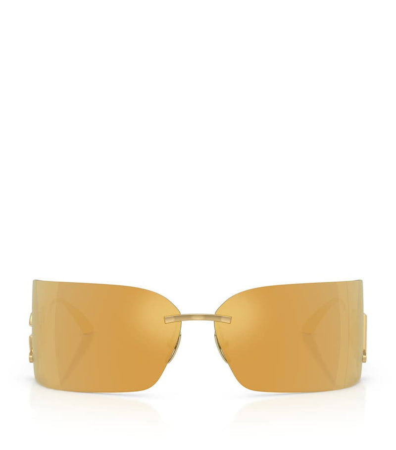 Dolce&Gabbana metal gold-tone mirrored sunglasses, imported from the UK