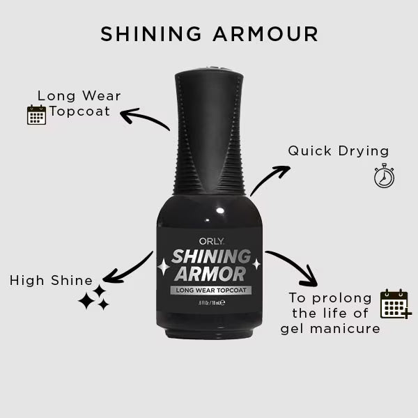 Orly Shining Armor topcoat nail protection 18ml (British brand)