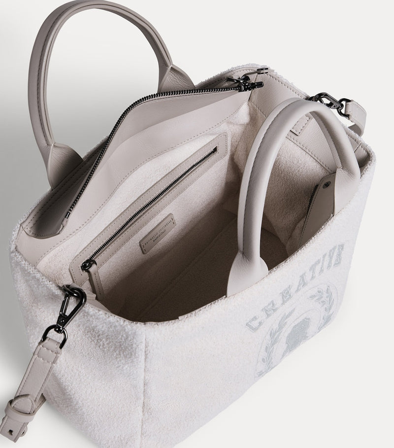 Brunello Cucinelli Kids French Terry Tote Bag - British product