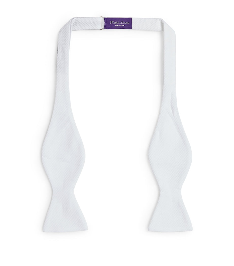 Ralph Lauren all-white cotton piqué bow tie (British brand)