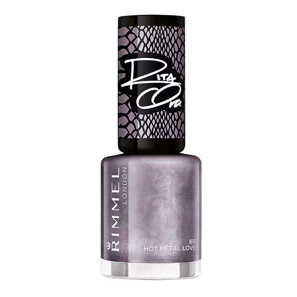 Rimmel 60 Seconds Shine Nail Polish Hot Metal Love 811, imported from the UK